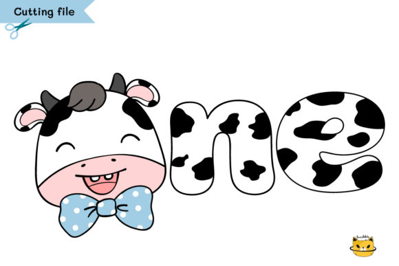Cute Baby Cow Girl One Birthday SVG Review