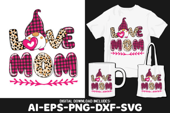 Love Mom Gnome SVG PNG Surprise Gift Review