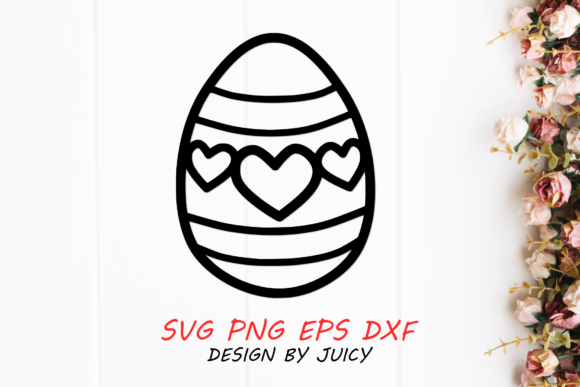 Review: Easter Egg with Heart Pattern SVG for Embroidery