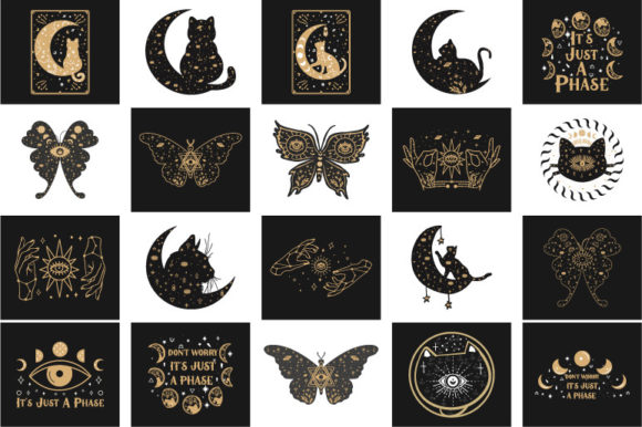 Review: Magic Celestial Phase Moon 21 SVG Bundle for Embroidery